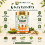 Divyaveda Herbal Sip ingredients Green Tea Arjun Bark Lemongrass Kasni Banafsha