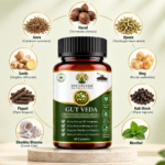 Gut Veda Ayurvedic ingredients Harad Ajwain Hing Jeera Sonth Pippali and Kali Mirch