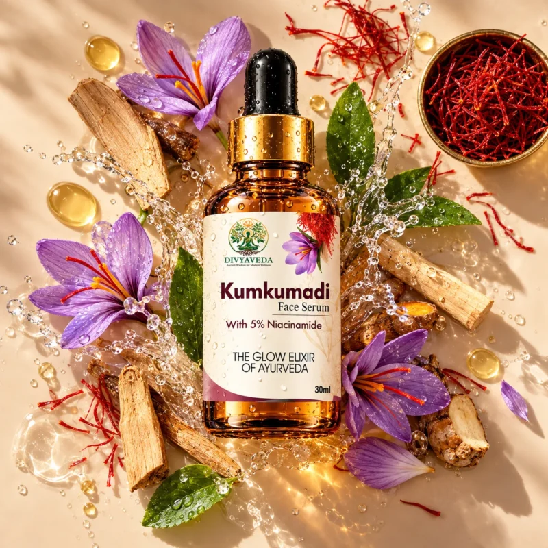 Saffron and Ayurvedic ingredients used in Kumkumadi skincare