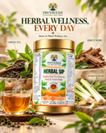 Divyaveda Herbal Sip herbal tea with freshly brewed tea and natural herbs