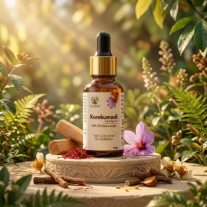 Divyaveda Kumkumadi face serum for pigmentation and glowing skin