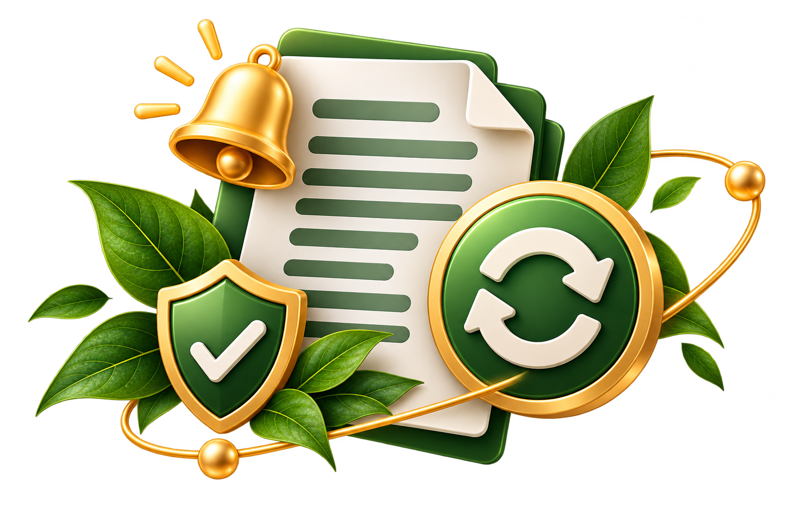 3D Policy Update Eco Icon